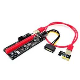 2024 VER009S PCI-E Riser Card 009S PCI Express PCIE 1X To 16X Extender 0.6M USB 3.0 Cable SATA To 6Pin Power for Video Card