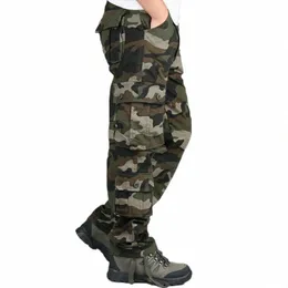 Camoue Pants Men Casual Camo Cargo Spodnie Hip Hop Joggers Streetwear Pantal Homme Multi-Papośliczne spodnie taktyczne R3EB#