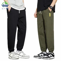 Erkekler% 98 pamuklu kargo pantolon Kore gevşek harlan harajuku kiriş ayaklar gündelik pantolon ordusu yeşil siyah açık pantolon erkek m-5xl o9ib#