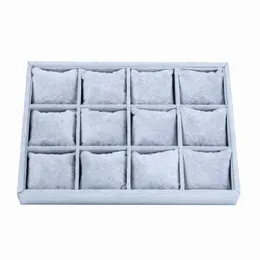 Stackbar 12 Girds smycken Trays Storage Tray Showcase Display Organizer LXAE Watch Boxes Cases256e