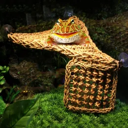 Dekor Sürüngen Terraryumu Kertenkele Lounger Hammock Küçük Münzevi Yengeçler Geckos Yatak Paspasları Pet Sürüngen Mat Hammock