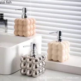 Dispenser Seramik Losyon Şişesi Emülsiyon Şişesi El dezenfektan Şişeler Sabun Dispenser Vücut Yıkama Şampuan Şişeler Ev Banyo Malzemeleri