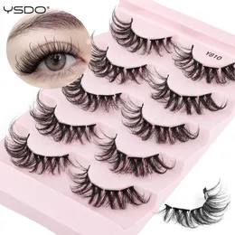 YSDO 3510 pairs 3D Mink Lashes Faux Fluffy Lash Natural Soft Full Reusable False Eyelash Crisscross Eyelashes 240318