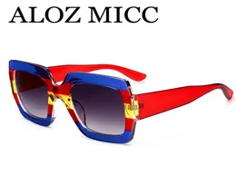 ALOZ MICC Luxus-Sonnenbrille, übergroße quadratische Sonnenbrille, Damen-Designer-Sonnenbrille, Mode, Kristall, großer Rahmen, Sonnenbrille, Gafas de s9725245