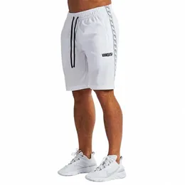 Homens Shorts Esportes Fitn Cott Bordado Patchwork Shorts Streetwear Roupas Masculinas Ginásio Correndo Calças de Treinamento de Basquete 61Fl #