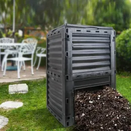 Taschen 300L Kompostbehälter Gartenhof Kompostkasten Blätter Organischer Dünger Gärtank Küchenmüll Umweltschutz
