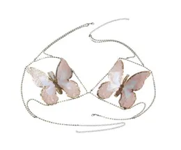 Other Home Textile Butterfly Shaped Bikini Bra Body Chains W7132473534300225