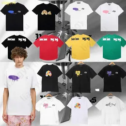 Palms T Shirt Designer Mens Fashion T Shirt قميص رجال لأعلى نساء Tshirt Crew Neck Shorts Letter Tee Sleeve Cotton Sirt XL White Black Angelsv0r5