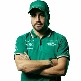 f1 Official 2024 Fernando также Team Реплика рубашки поло Формула 1 ПОЛО F1 Рубашка фаната Униформа Джерси МОТО Мотоциклетный костюм G94o #