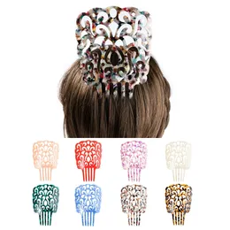 Vintage High Hair Combs Colorful Acetate Accessories Faux Tortoise shell clips Flamenco Headdresse Comb jewelry 240311