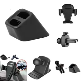 Nuovo mini supporto per telefono Base per cruscotto per auto Supporto per presa d'aria fisso Clip per supporto per presa d'aria Convertitore Staffa antiscivolo