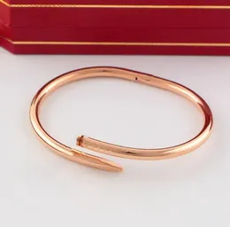 Titanyum Çelik Altın Gümüş Cazibesi Via Tırnak Bileklik Pulsera Kol Bant Erkek ve Kadınlar İçin Düğün Çiftleri Mükemmel Sevgililer Hediye Takı WW