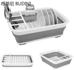 Basins Kitchen home Camper Car Foldable Dish Rack Tableware Portable Bowl TPR Bowl Sink Design RV Boats Caravan accessories trailer