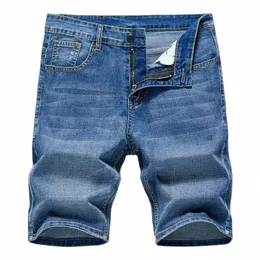 2022 Sommer Männer Slim Denim Shorts Busin Casual FI Lose Stretch All-Match Jeans Männliche High-End-Marke Fünf-Punkt-Hosen K0l4 #