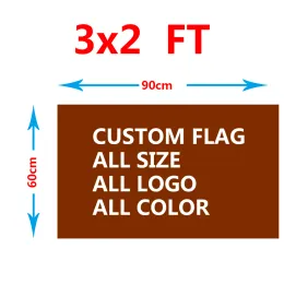 Zubehör benutzerdefinierte Geschenkflag 60x90 cm (2x3ft) Doppelseite Polyester Wir entwerfen ein beliebiges Logo, das eine Farbe für die Farbe Home Decoration Custom Flag Banner entwirft