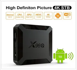 새로운 도착 X96Q TV Box Android 100 H313 2GB 16GB 스마트 TV 박스 쿼드 코어 24G WiFi 4K Set Top Box3443504