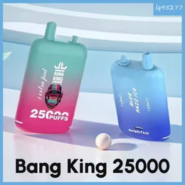 Bang King 25000 Puff E-Zigaretten 23 ml 0,8 ohm malha bobina 0 % 2 % 3 % 5 % Stufe 650 Mah Wiederaufladbar Bettery 23 Geschmacksrichtungen Einweg-vape-Pen-Puffs 25k