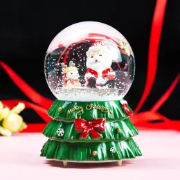 Schachteln Schnee Weihnachten Kristallball Lichter Musikbox Schneeflocken Elch Santa Claus Schlitten Kabine Urlaub Geschenke Home Dekoration Karussell