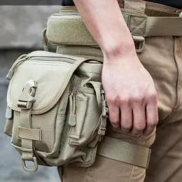 Çantalar açık hava erkekler askeri bel paketi su geçirmez oxford bacak çantası ordu kamuflajı olanlar haberci muhabiri fotoğraf av çantası