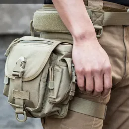 Taschen Outdoor Männer Militär Taille Pack wasserdichte Oxford Leg Bag Armee Tarnung Onedoulder Messenger Reporter Fotografie Jagdtasche