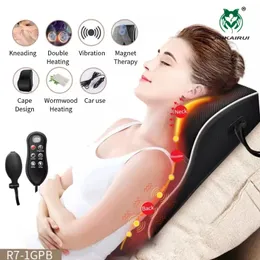 est Remote Control Car Home Dual Use Massage Pillow Protable Neck Back Shoulder Waist Body Massager Gift Relief Pain Fatigue 240314