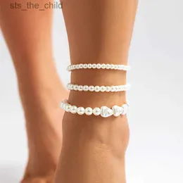 Anklets Boho Anklet Foot 멀티 레이어 진주 체인 여름 팔찌 매력 발목 샌들 맨발 해변 휴가 발 신부 보석 J037c24326