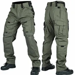 Açık Taktik Pantolon Erkek Çoklu Poklar Savaş Eğitim Pantolonları Ripstop Nefes Alabilir Alan Kargo Pantolonları Bahar Sonbahar D5SG#