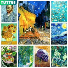 Stitch Vincent Van Gogh 5D DIY Diamond Painting Embroidery Starry Night Sunflower Colorful Oil Art Cross Stitch Mosaic Home Decor Gift