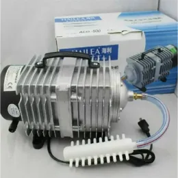 Tillbehör Nya 500W Hailea ACO500 420L/min elektromagnetisk luftkompressor för akvariumluftpump AC Oxyen Air Pump för fiskbehållare