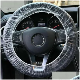 Steering Wheel Covers Ers 10Pcs Durable Car Disposable Clear Case Vehicle Plastic Protector Kitsteering Drop Delivery Automobiles Moto Ot5Lo