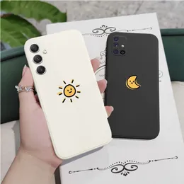 Sun Moon Silicone Phone Case For Galaxy A34 A54 A21S A21 A50 A20S A13 A23 A52 A72 A32 A53 A33 A73 4G 5G Soft Shell Cover 240326