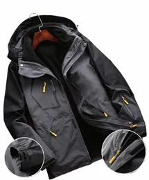 Kış 3 arada 1 polar astar sıcak ceket spor giyim kayak kamera ceket rüzgar yağı su geçirmez açık ceket erkekler tırmanma yürüyüş paltolar c8uw#