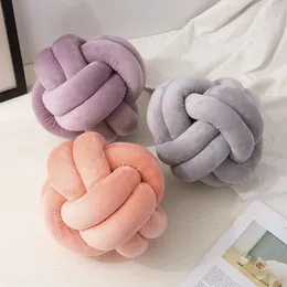 2024 Soft Plush Knot Cushion Sofa Throw Pillow for Living Room Green Round Hand Woven Cushion Throw Pillow Round Knot Pillow Soft Plush Knot