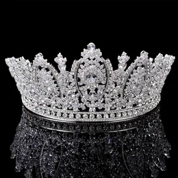 Prenses Taç Hadiyana Klasik Tasarım Zarif Düğün Gelin Saç Takı Tiaras ve Zircon BC5069 Corona Princesa 240311