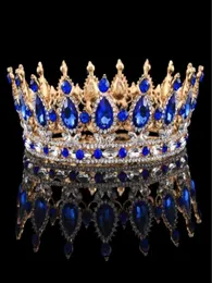 Niesamowity ślub Bridal Crown Pageant Full Circle Tiara Clear Austriacka Rhinestones Król Queen Crown Costume Party Art Deco4797876