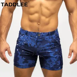 Taddlee badkläder Men Swim Boxer Briefs Bikini Square Cut Baddräkter brädeshorts 240315