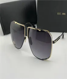 黒い光沢のあるゴールドグリーシェードサングラス滑走路フレームSonnenbrille Mens Vintage Sunglasses Glasses Shades unisex new with box7633323