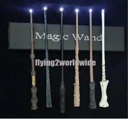 Metal Core Magic Led Wand Magic Props с подарочной коробкой высокого класса Cosplay Toys Kids Wands Light Stick Toy Kids Рождественский рождественский день рождения подарки для 9476508