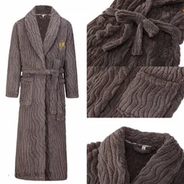 Frauen verdicken Nachtwäsche LG Bademantel Männer Dusche Kimo Roben warme Herbst Winter Korallen Fleece Robe weiche Bad Kleid Plus Größe 3XL e0bm #