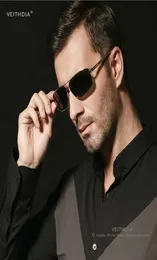 Veithdia Brand Polarized Men039s винтажные солнцезащитные очки алюминиевая рама солнечные очки мужчины