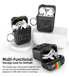 Fashion AirPods 12 case Polaroid camera creative Bluetooth headset protective sleeve multifunction headset storage sleeve1424377