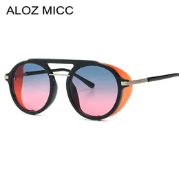 ALOZ MICC Fashion Women Steampunk Round Solglasögon för män Brand Retro Design Sun Glasses Women Summer Glasses UV400 A1654556205