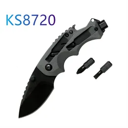 Högre kvalitet 8720 Shuffle II DIY Multifunktion Folding Knife 2.4 "Black Drop Point Blade GFN Handtag utomhus campingjaktverktyg 9000 7200 7550 7600 7500