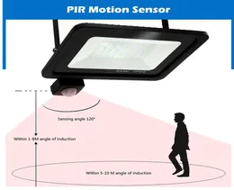 مستشعر جسم الإنسان في الهواء الطلق الإضاءة الإضاءة IP66 مقاوم للماء 10300W مصباح التعريفي PIR مصباح ذكي الحركة مربع LE607701