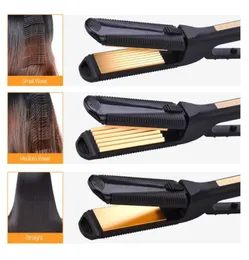 3 em 1 alisador de cabelo elétrico crimper ondulado onda cabelo placa titânio plana ferro ondulação milho onda cabelo ondulado3406108