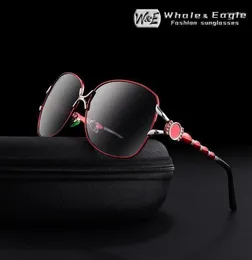 WE Ms Brand Design Роскошные поляризованные солнцезащитные очки Women039s с градиентом UV400 Модные очки большого размера19668623