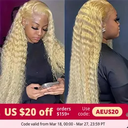 13x6 Spitze Echthaar Perücken 613 Blonde HD Spitze Frontal Perücke Brasilianisches tiefes Wellenhaar 13x4 HD Spitze Frontal Perücken für Frauen Wahl