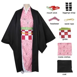 Cosplay Anime Costumes Dorosły i dziecko Kamado Nezuko odgrywanie ról w japońskiej japońskiej kimono Halloween Costumesc24321