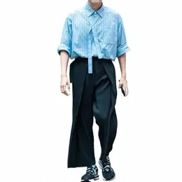 miyake Pleated 2023 Summer New Products Wide Leg Fold Straight Type Pants With Belt Trend Korean Loose Wide Leg Casual Pants v4lm#