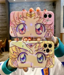 Sailor Moon Japan Anime Camera Lens Protector Cober para iPhone 12 13 11 xs max xr xs 7 8 mais SE 2 Caixa de telefone de desenho animado